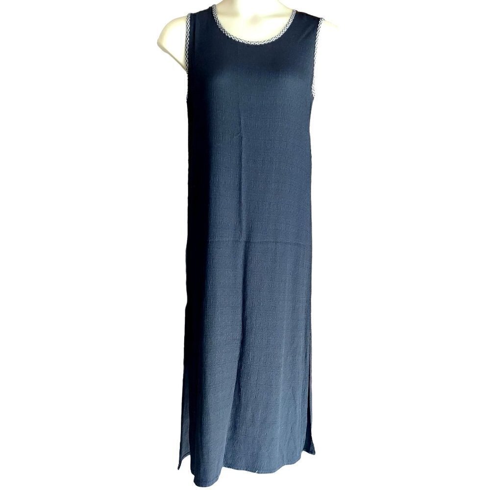 Allison-Che Women's Vintage 90s Black Maxi Sheath Dress